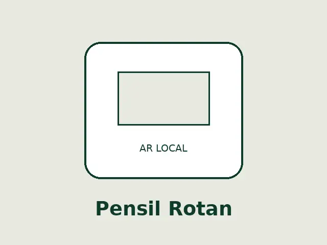 Tempat Pensil Rotan